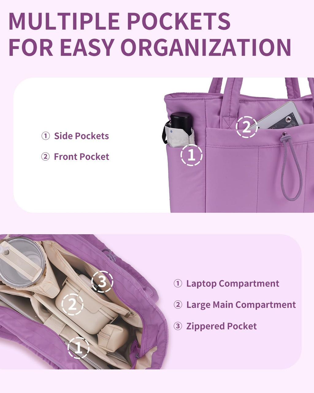 Wandering Nature Puffer Tote Bag
