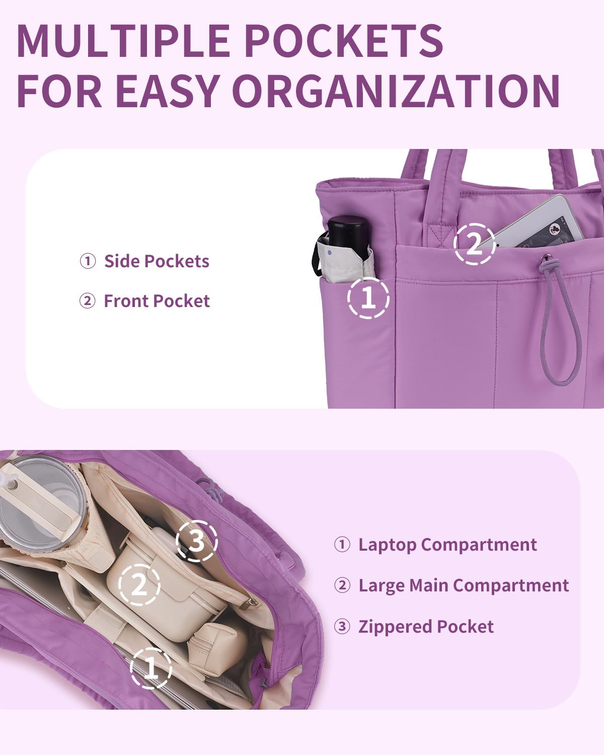 Wandering Nature Puffer Tote Bag