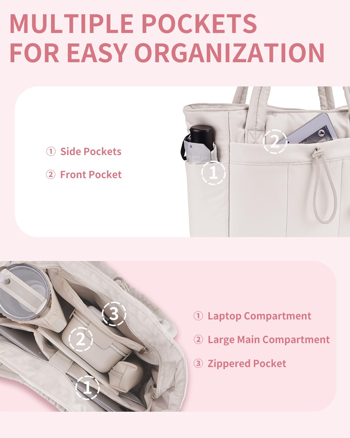 Wandering Nature Puffer Tote Bag