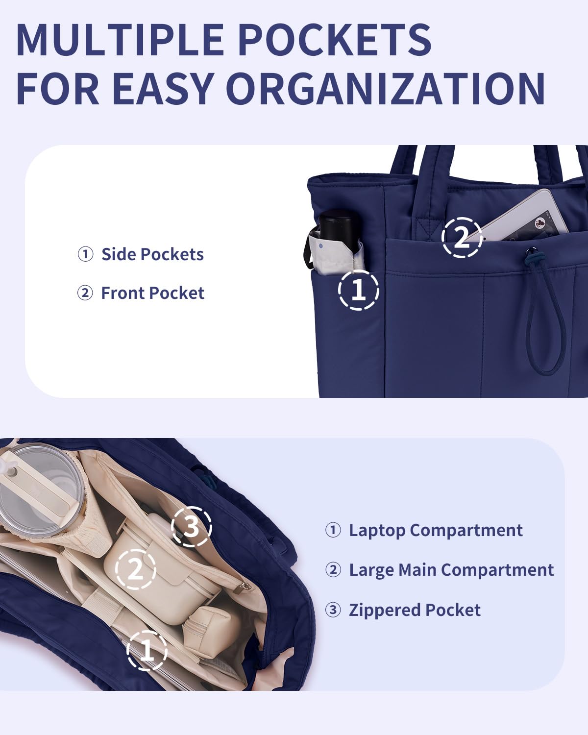 Wandering Nature Puffer Tote Bag