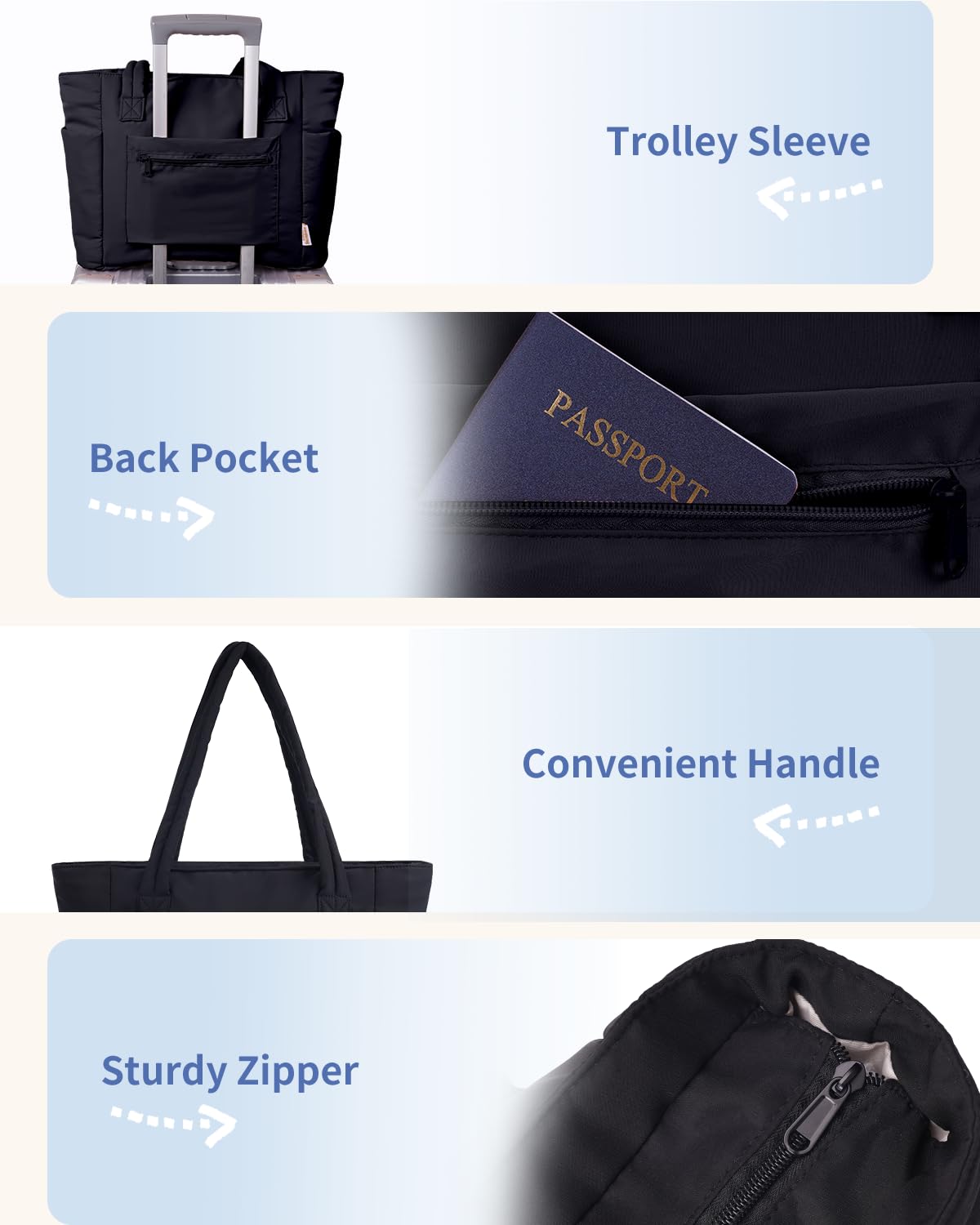 Wandering Nature Puffer Tote Bag