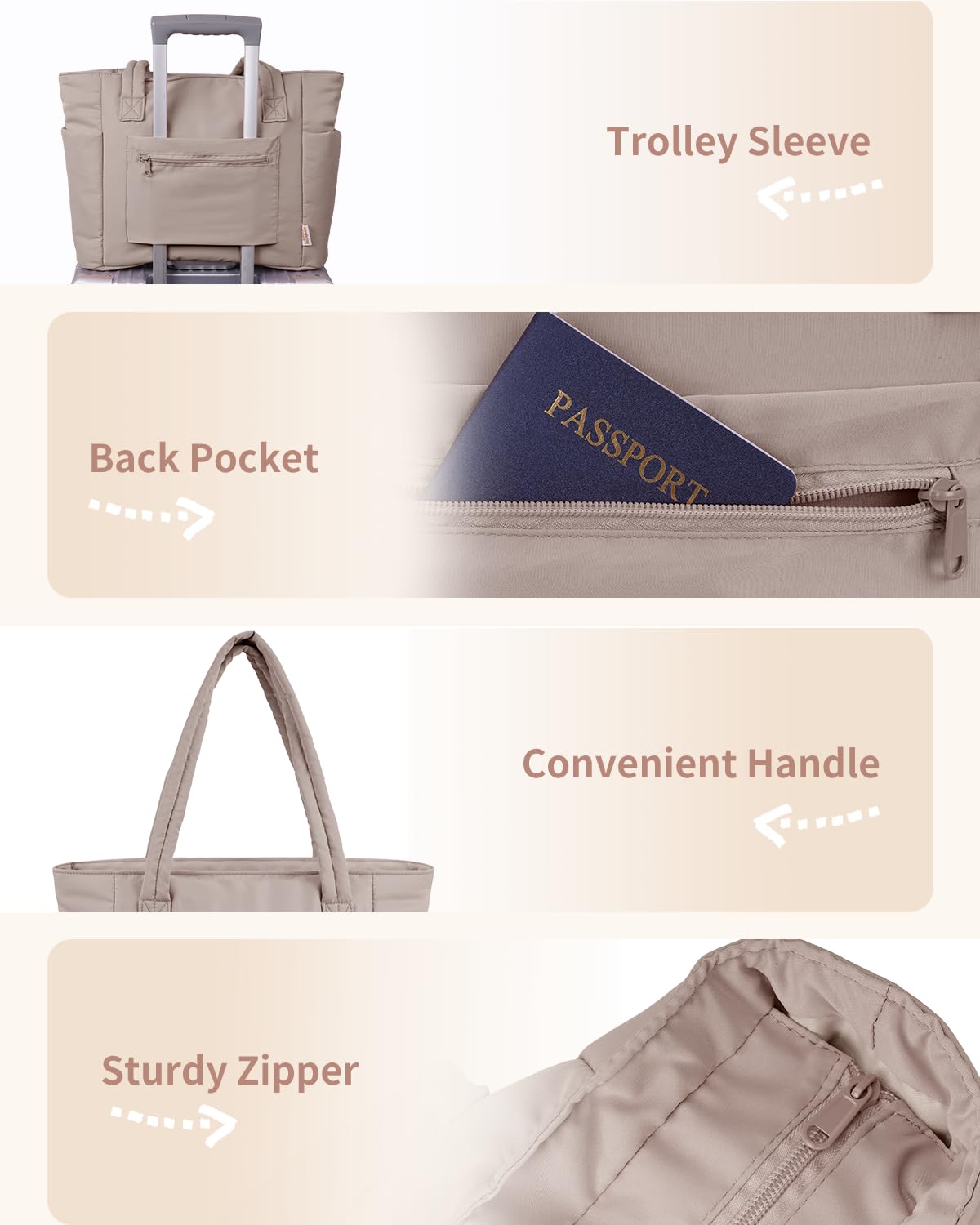 Wandering Nature Puffer Tote Bag
