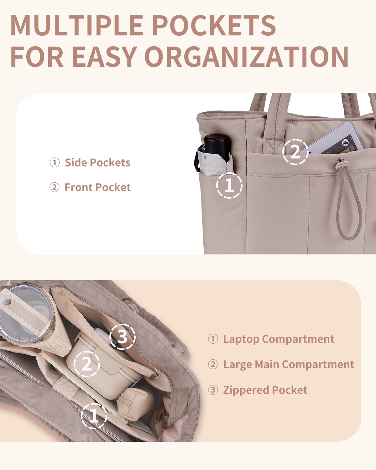 Wandering Nature Puffer Tote Bag