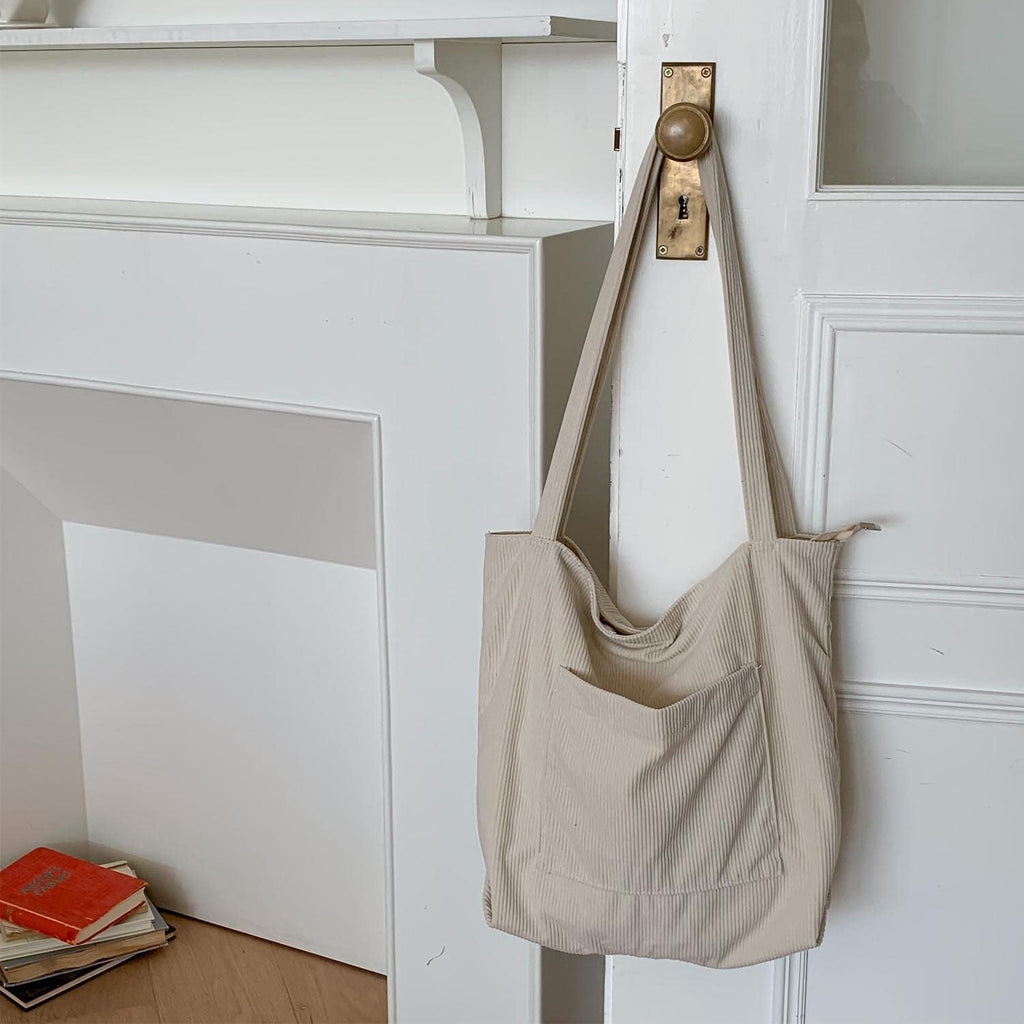 WantGor Women Corduroy Tote Bag