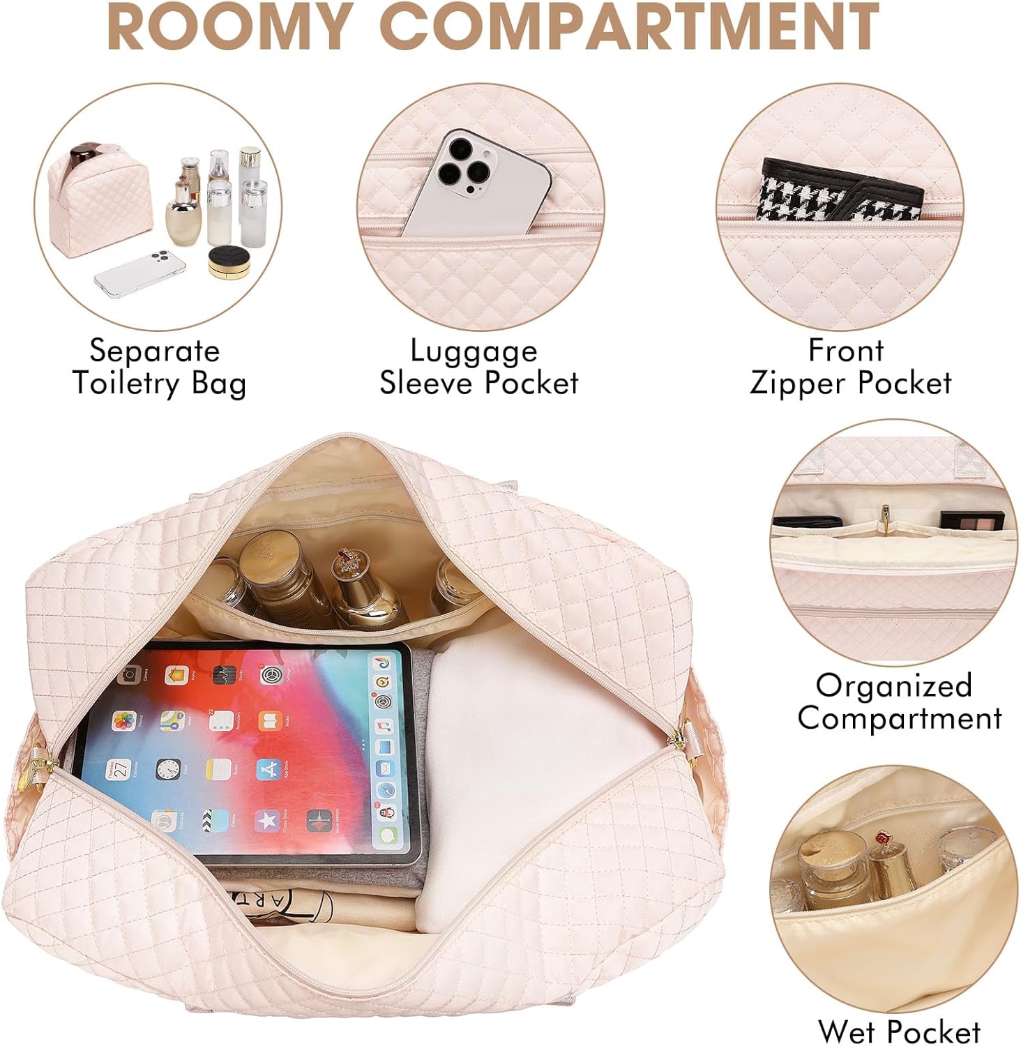 Large Women Travel Duffle Bag