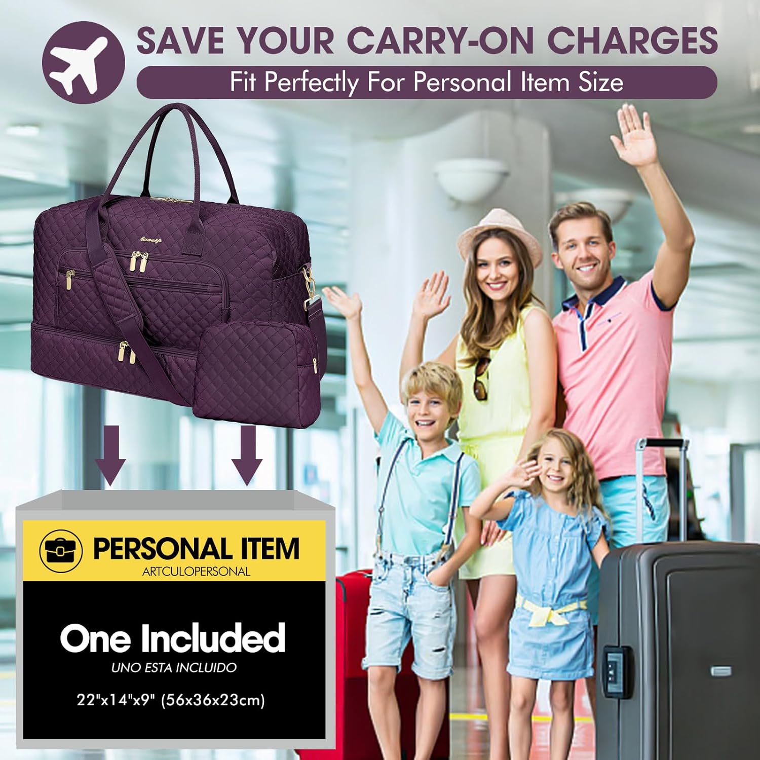 Large Women Travel Duffle Bag