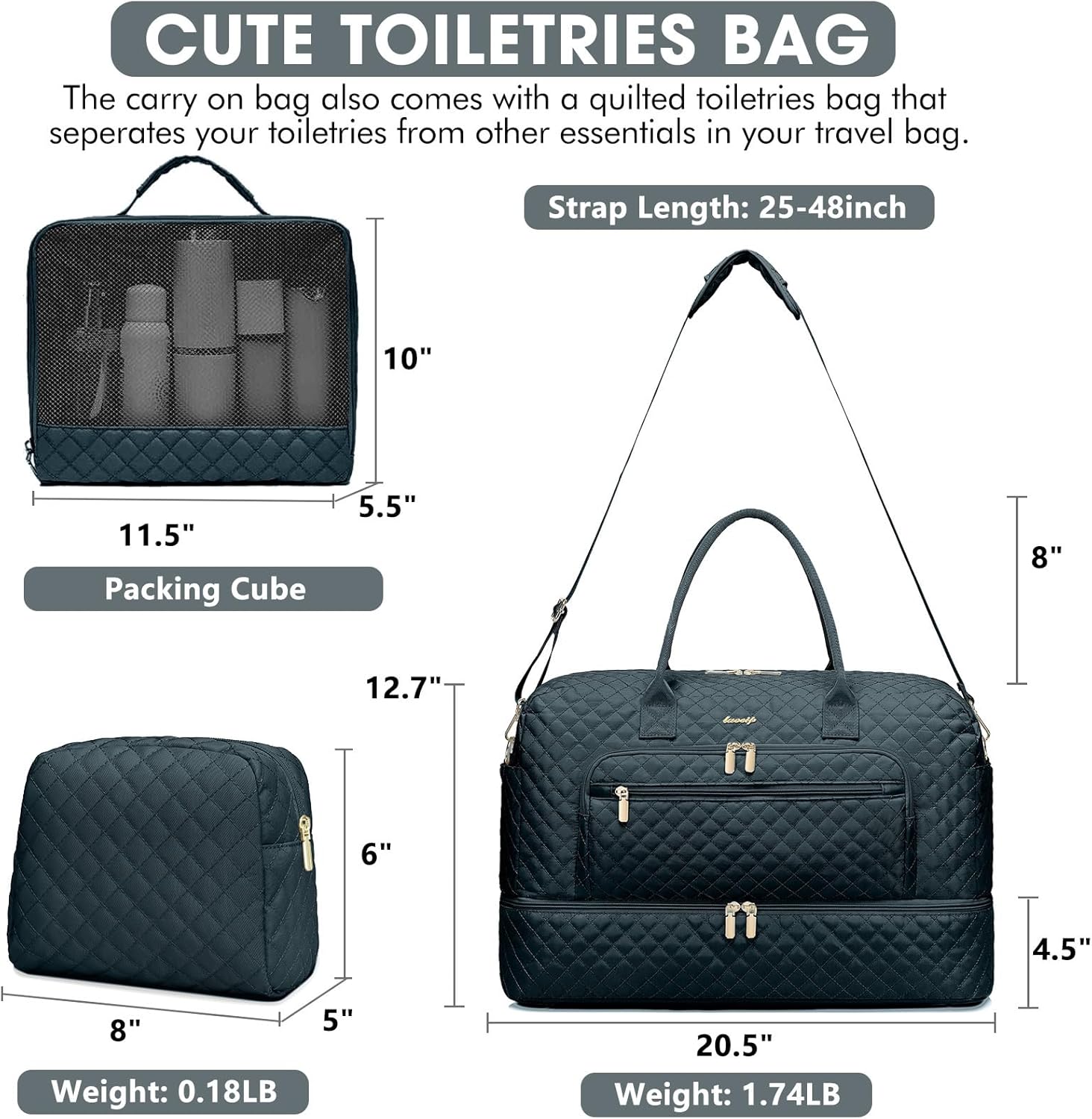 Large Women Travel Duffle Bag