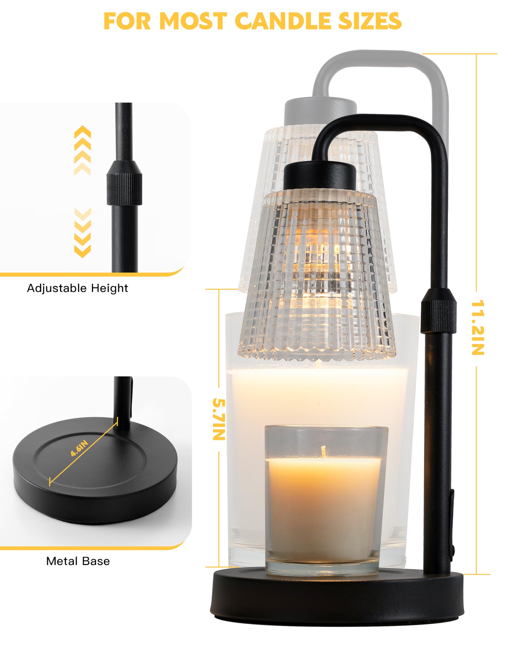 Candle Warmer Lamp with Timer Dimmable