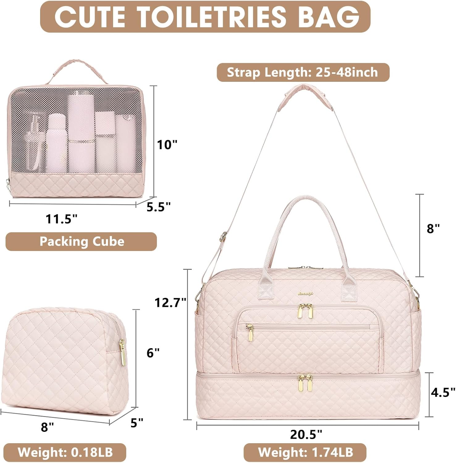 Large Women Travel Duffle Bag