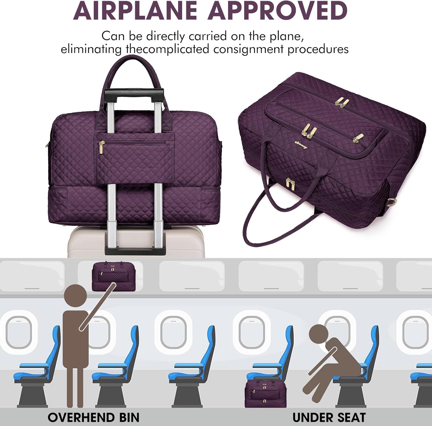 Large Women Travel Duffle Bag