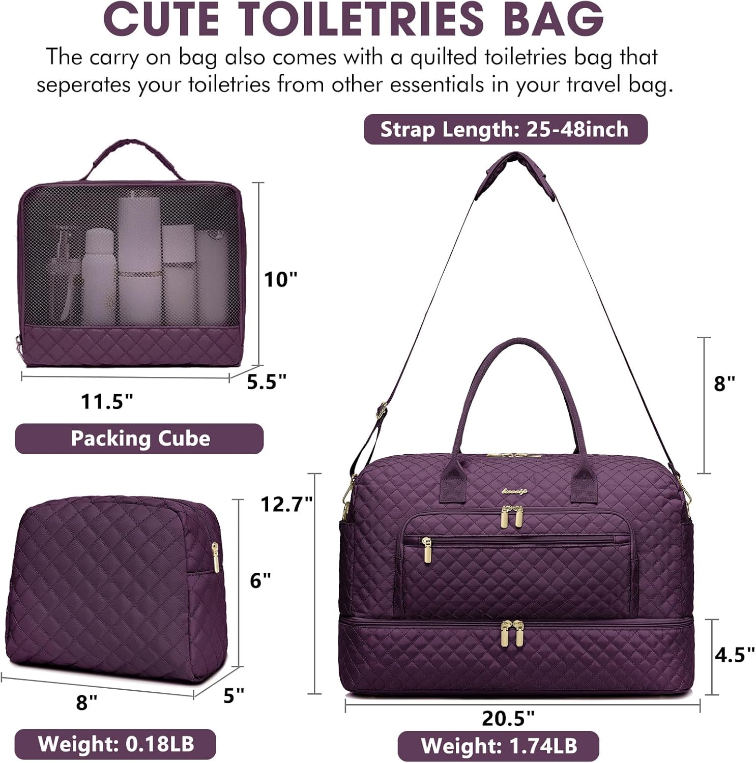 Large Women Travel Duffle Bag