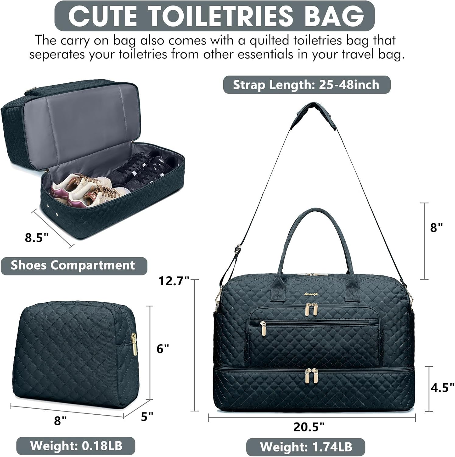 Large Women Travel Duffle Bag