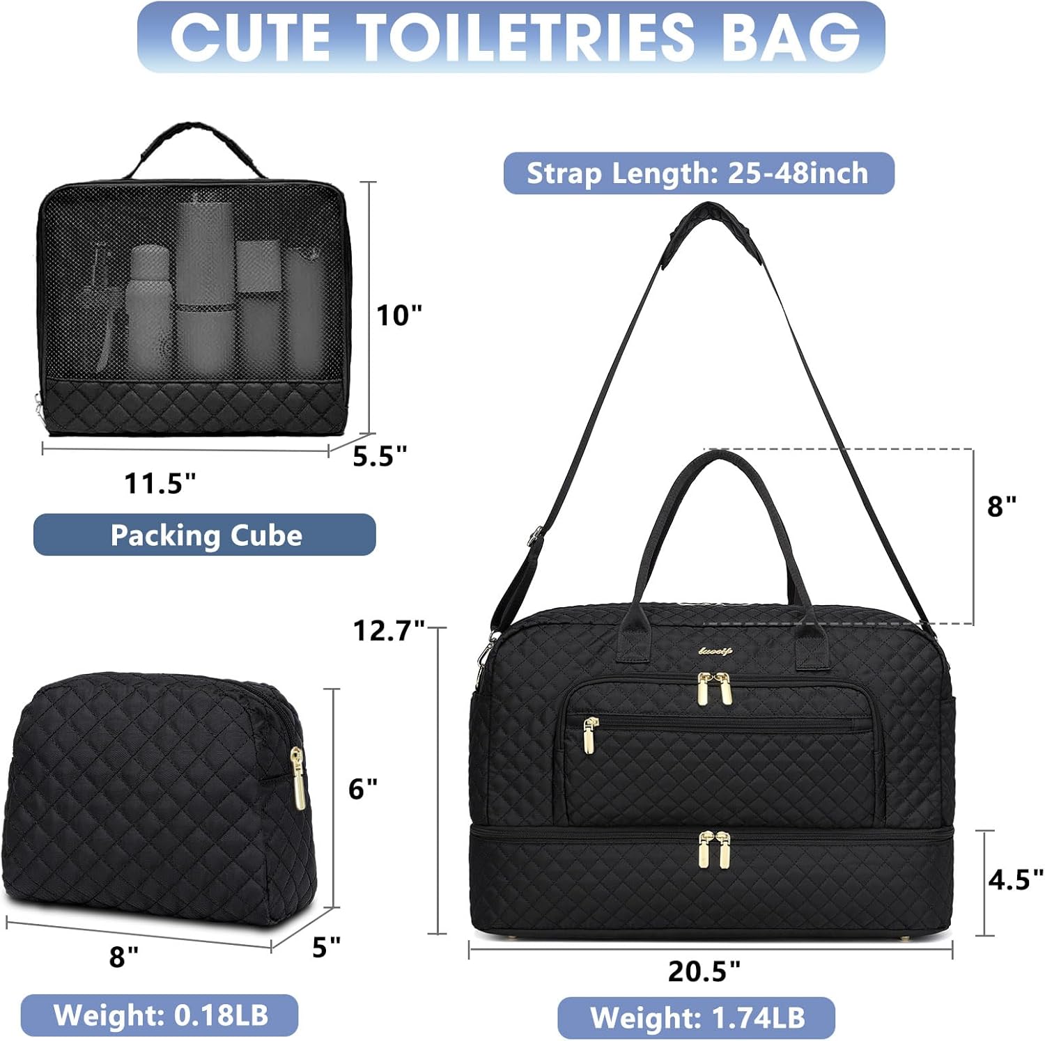 Large Women Travel Duffle Bag