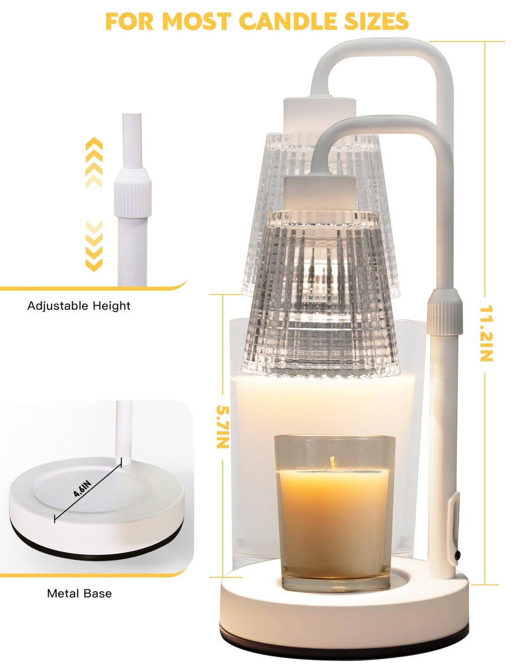 Candle Warmer Lamp with Timer Dimmable