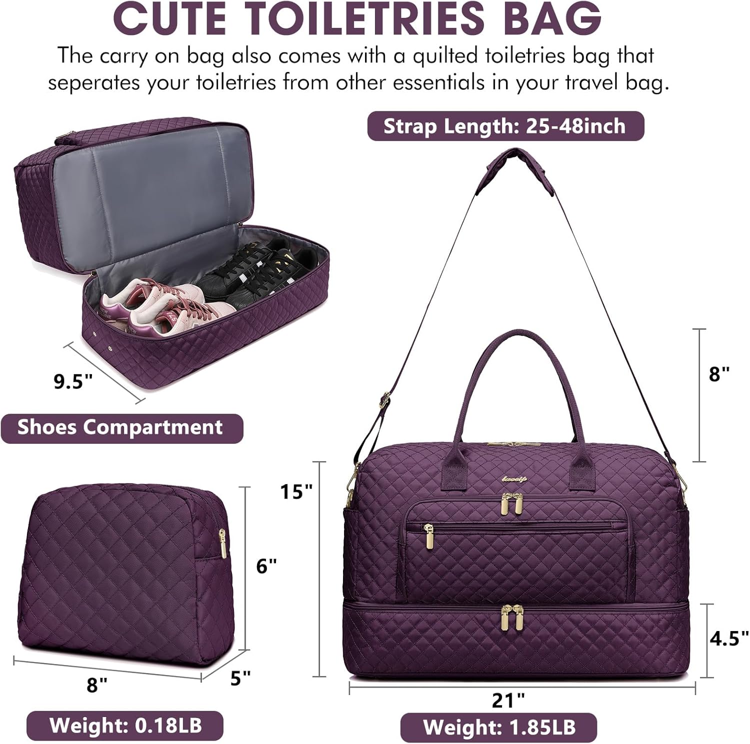 Large Women Travel Duffle Bag