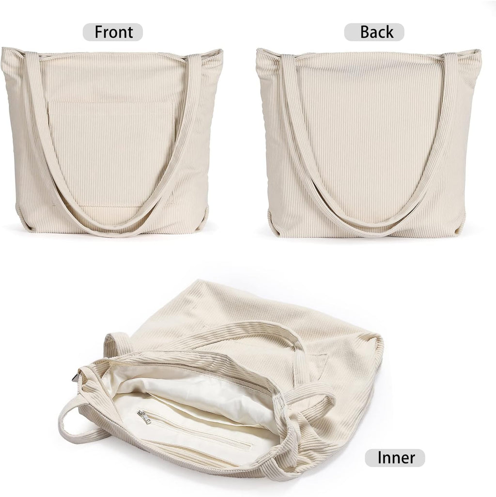 WantGor Women Corduroy Tote Bag