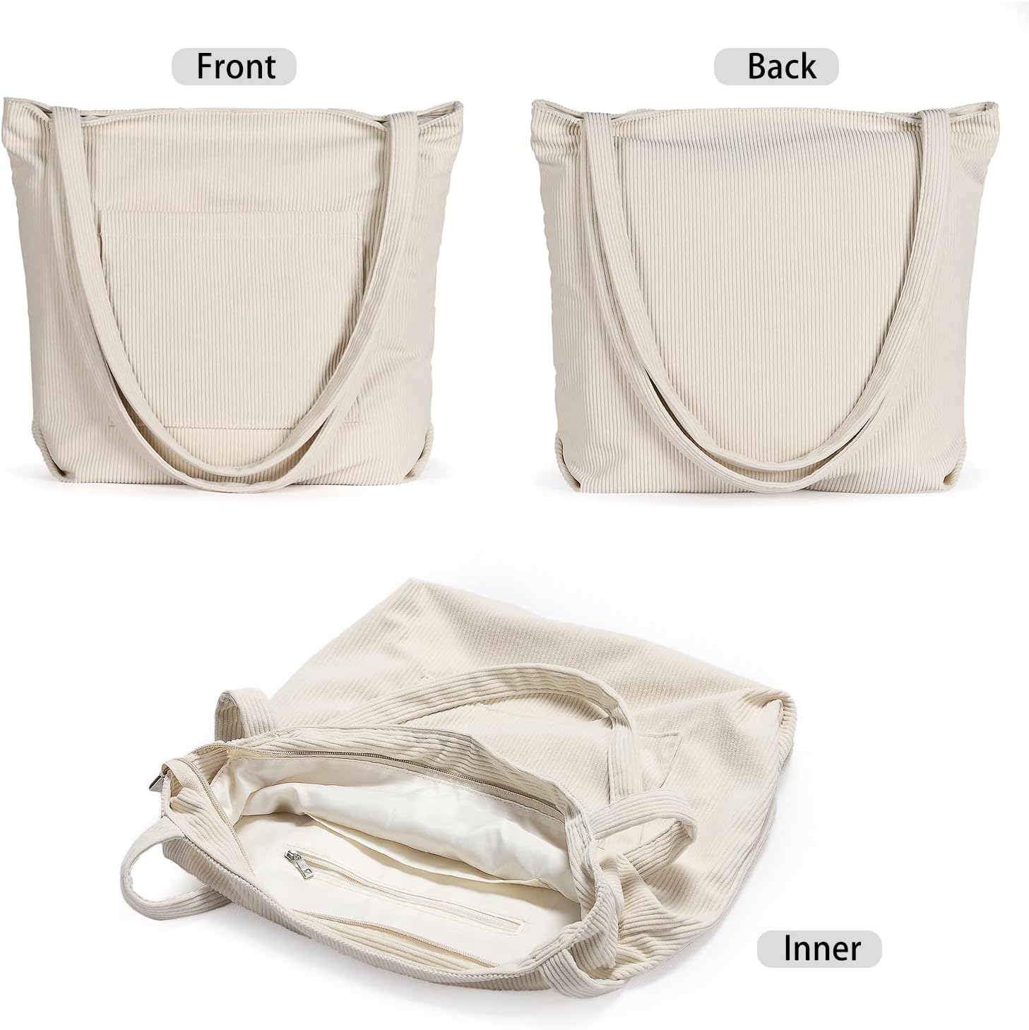 WantGor Women Corduroy Tote Bag