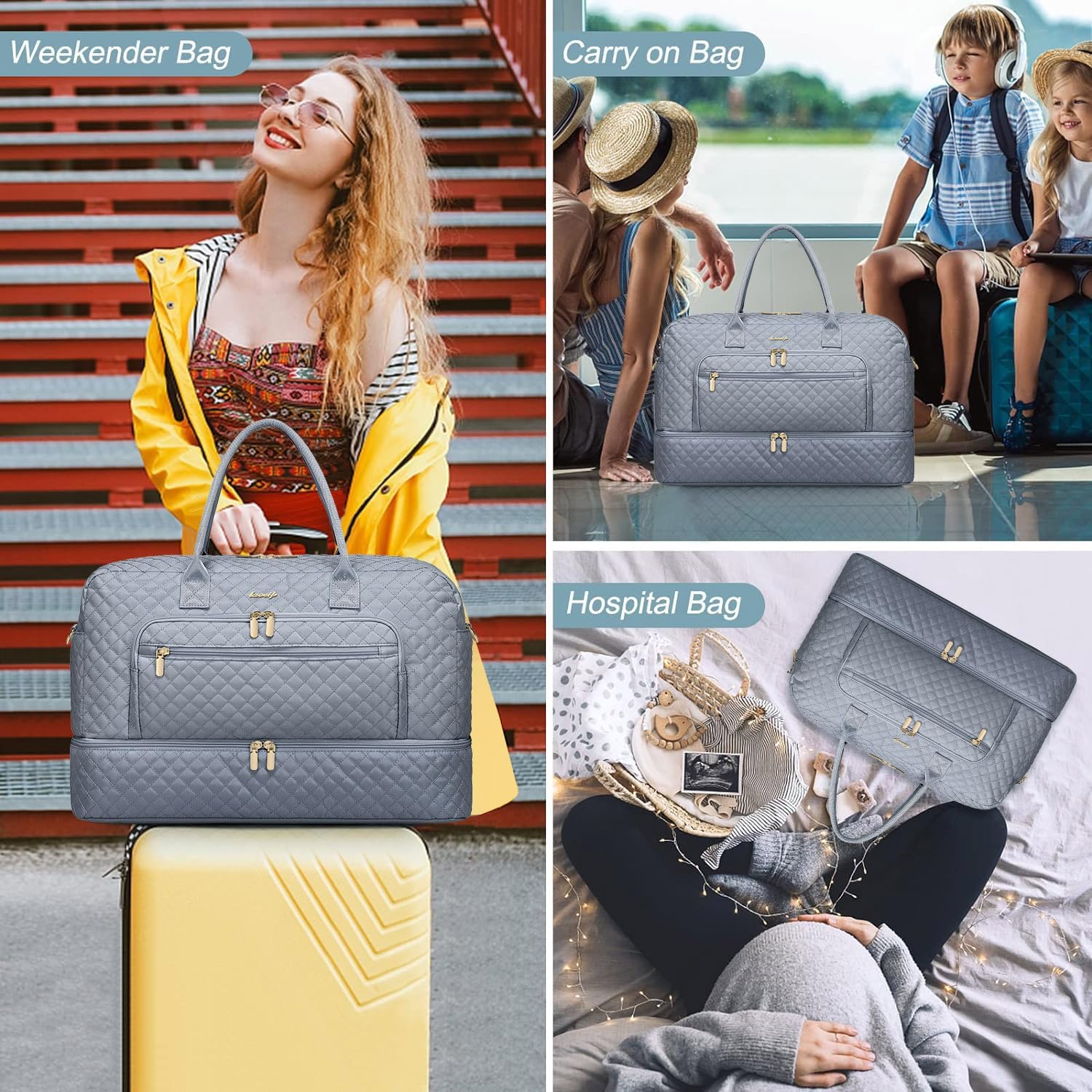Large Women Travel Duffle Bag