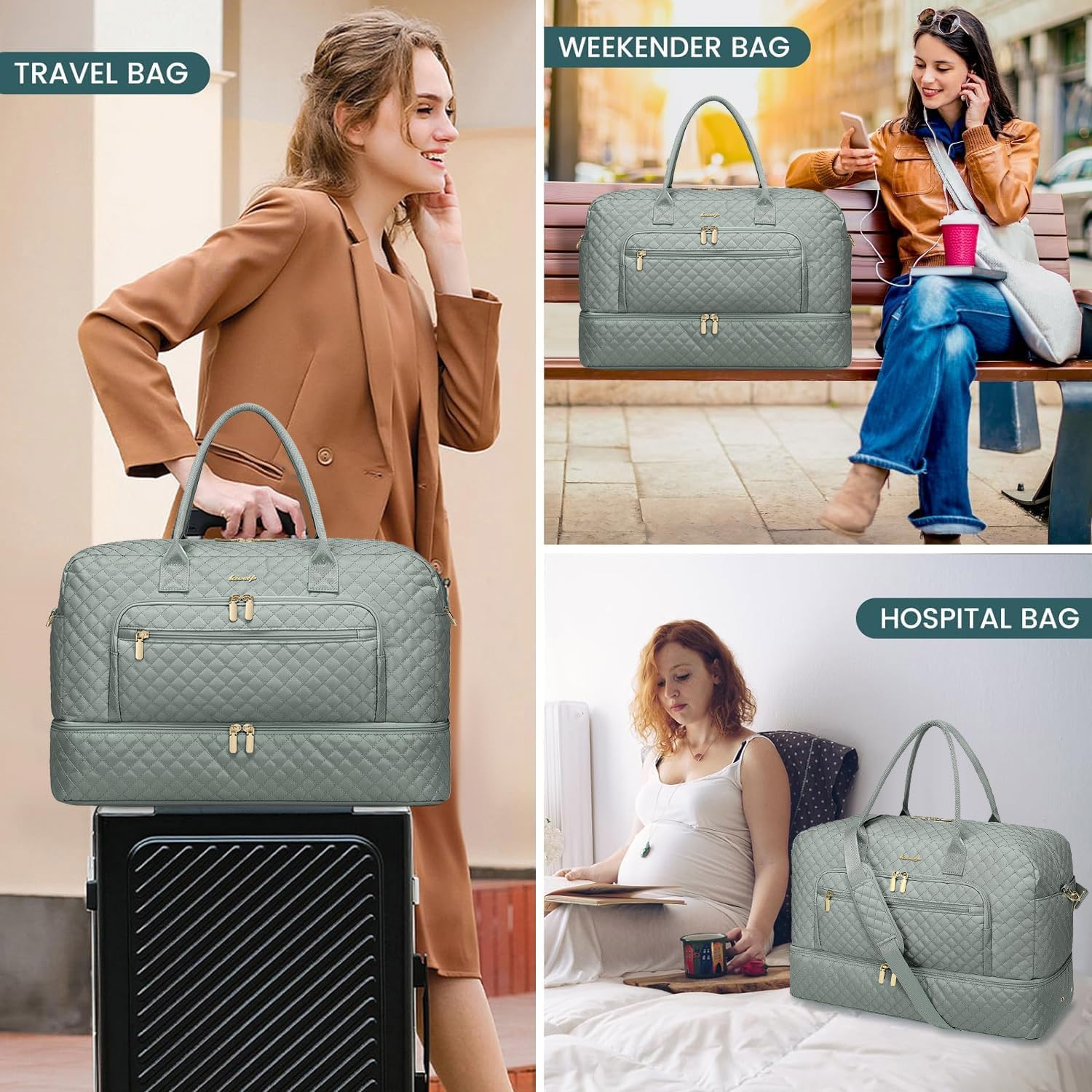 Large Women Travel Duffle Bag