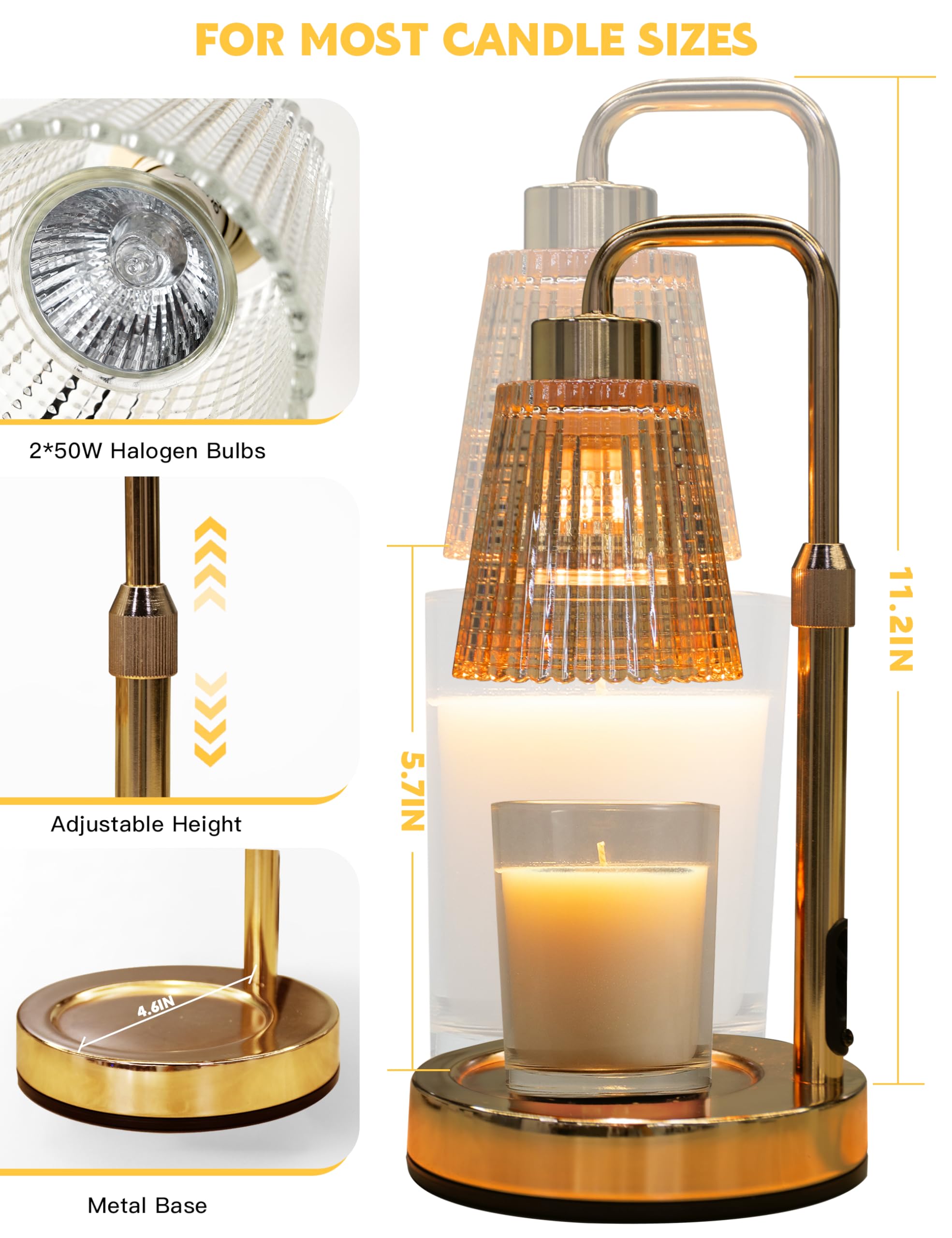 Candle Warmer Lamp with Timer Dimmable