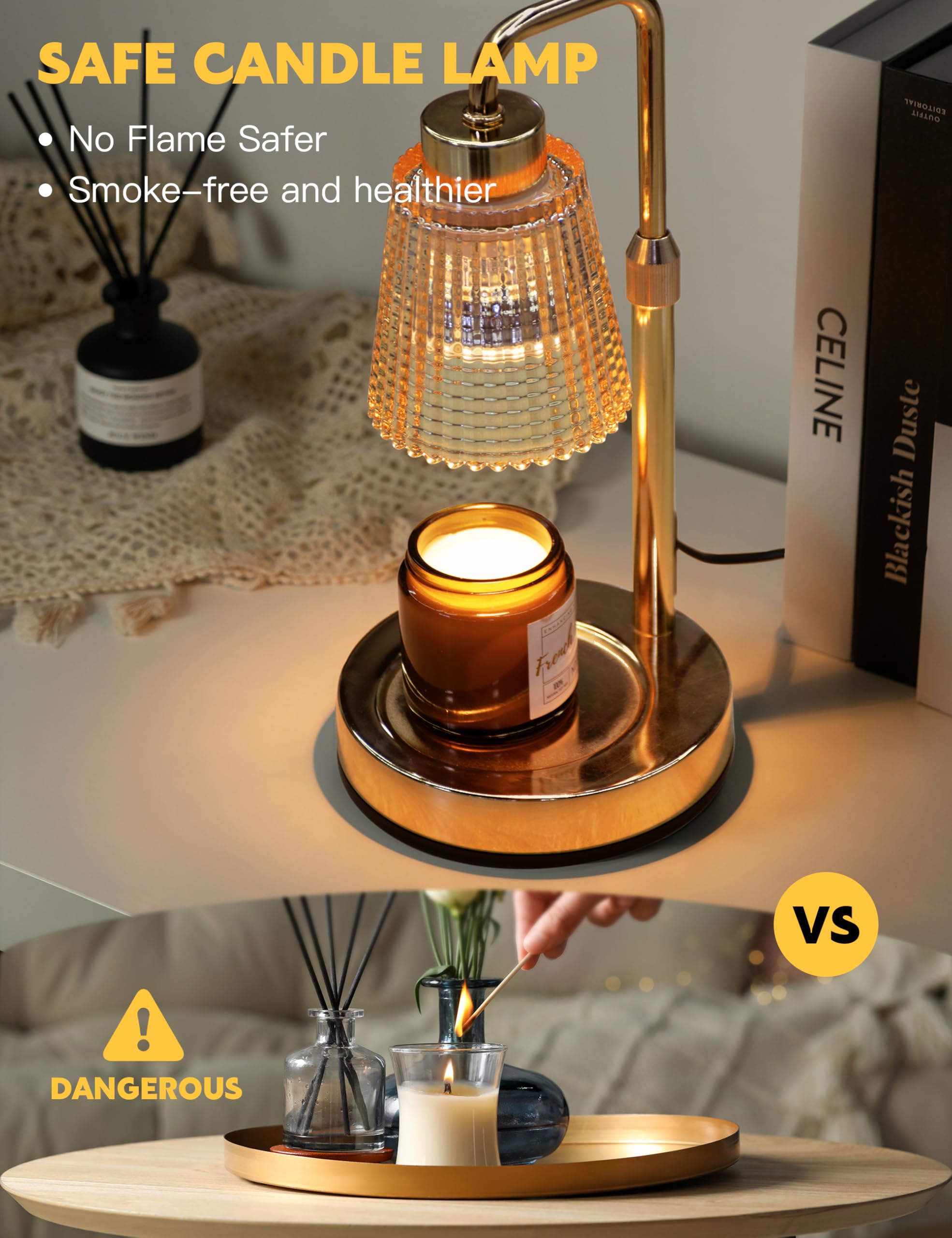 Candle Warmer Lamp with Timer Dimmable