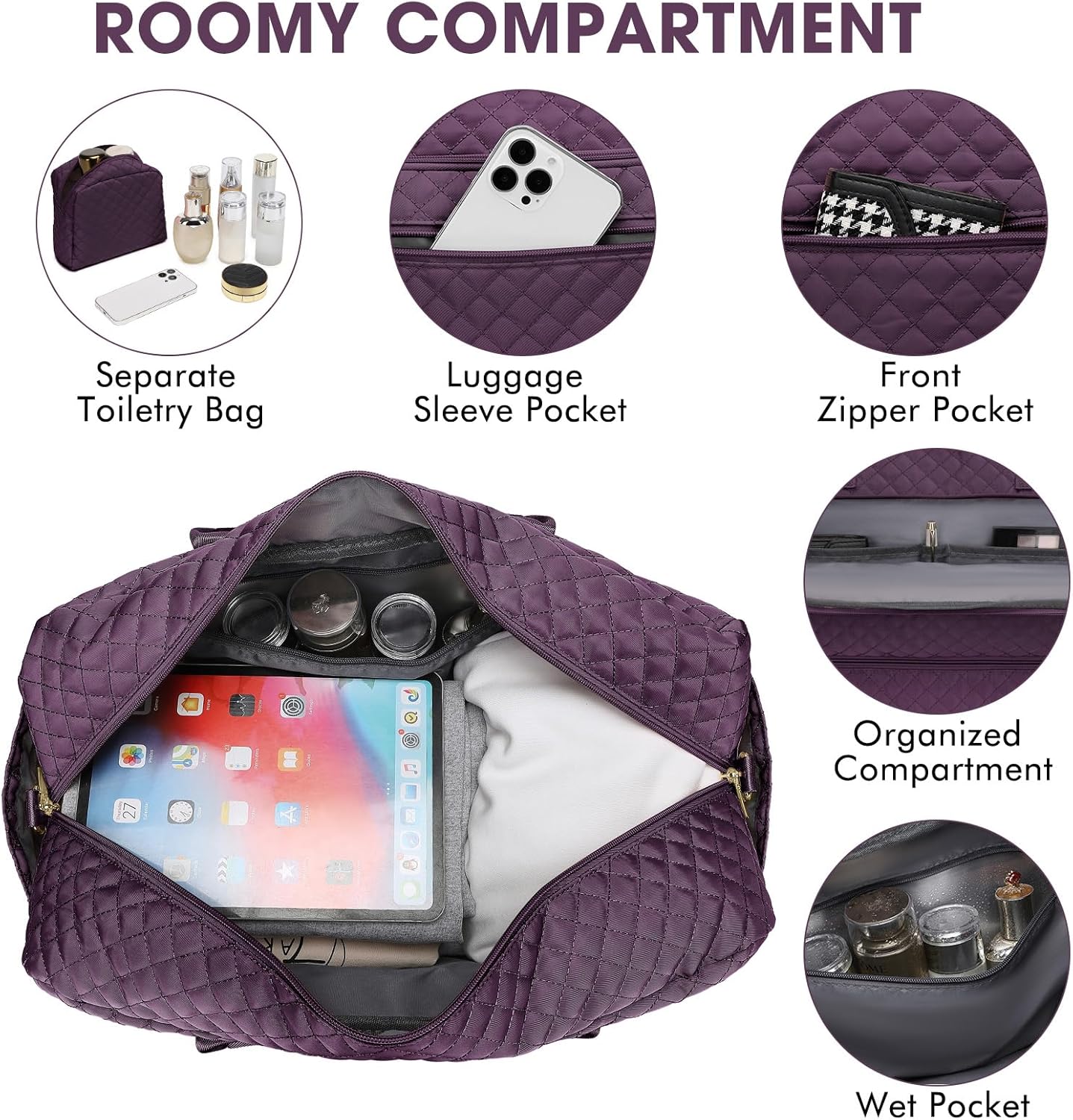 Large Women Travel Duffle Bag