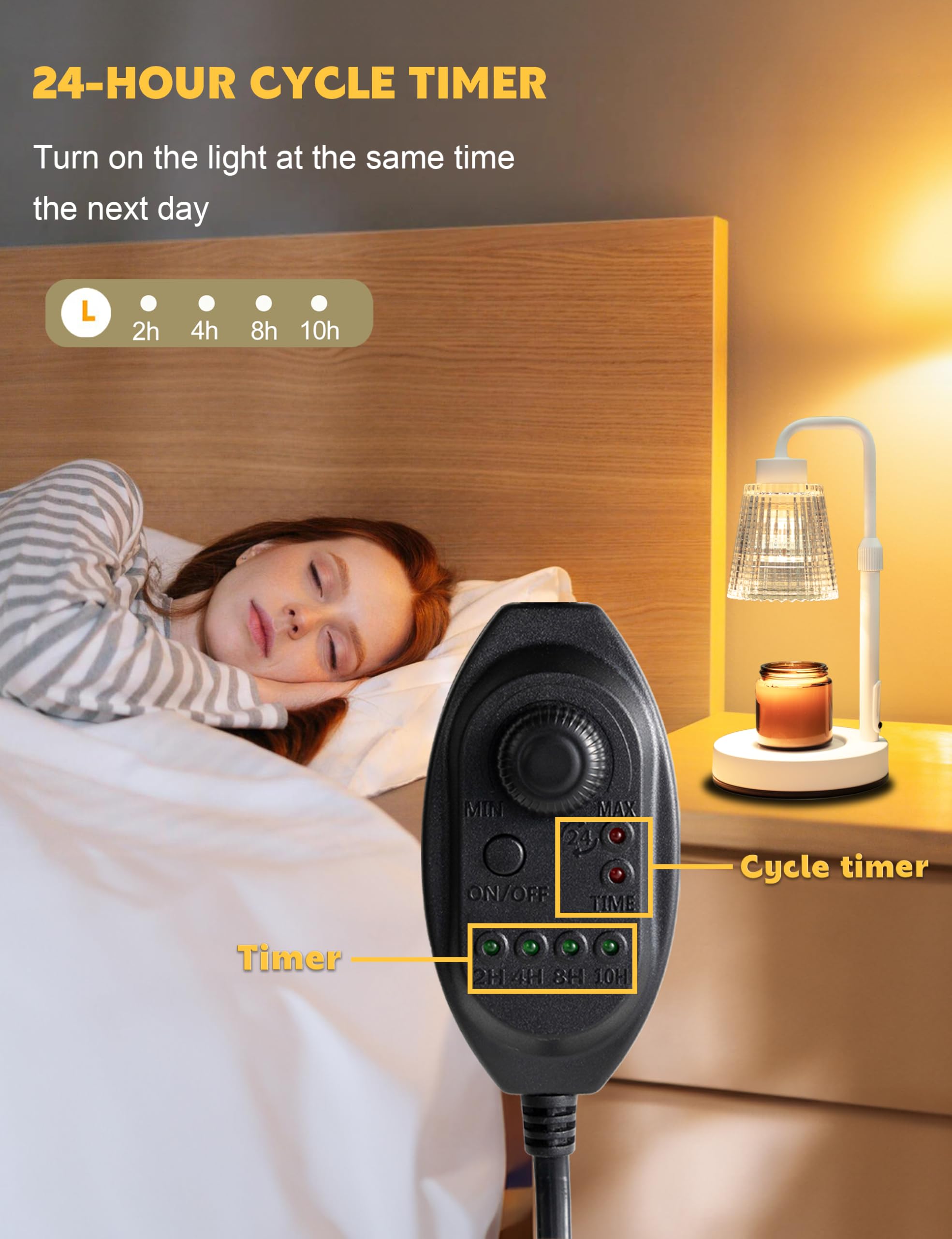 Candle Warmer Lamp with Timer Dimmable
