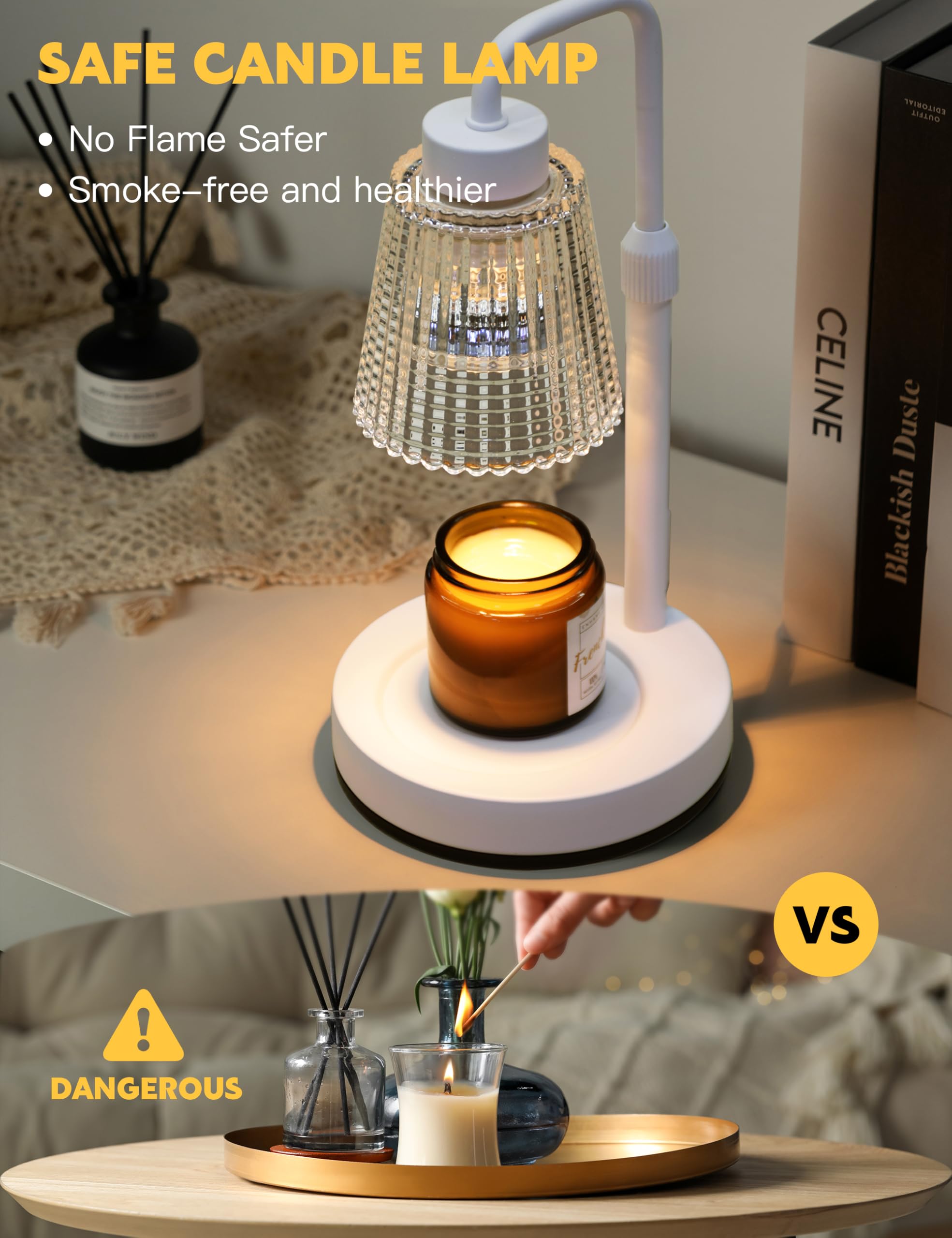 Candle Warmer Lamp with Timer Dimmable